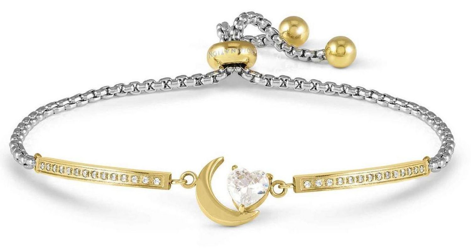 Bransoletka Nomination Milleluci Złota ksieżyc serce cyrkonie 028021 038.jpg